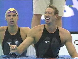 남자 자유형 100m 숨막히는 명승부