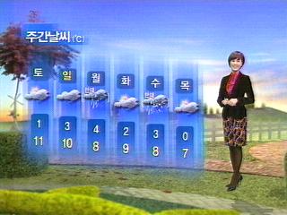 밤새 비눈 추위 차츰 풀려