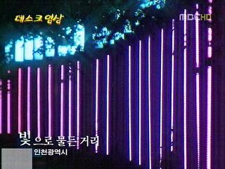 빛으로 물든 거리