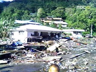 남태평양 쓰나미 강타100여명 사망