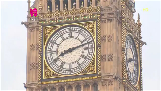 런던올림픽 축제 개시 종소리빅벤도 동참