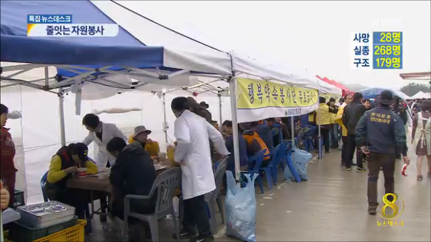 "제발 무사히 돌아오길"자원봉사자 발길 이어져