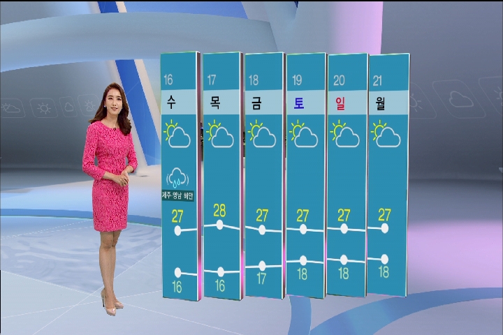 날씨 내일도 일교차 10도 이상 늦은 밤 제주 비