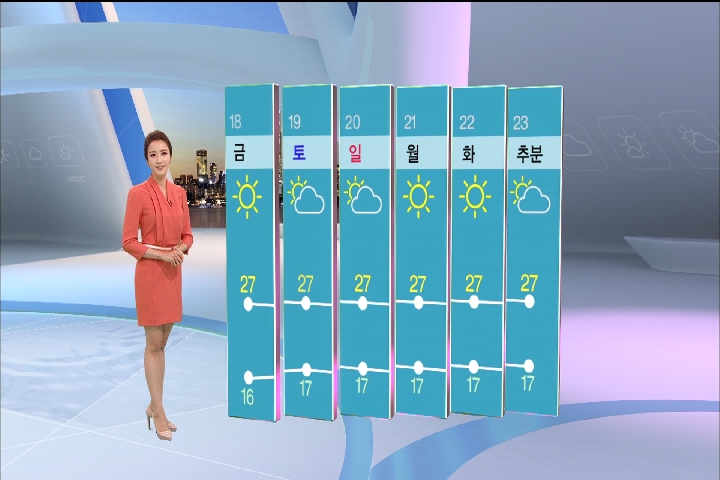 날씨 밤새 남해안영남 비 다음 주까지 쾌청한 가을 날씨