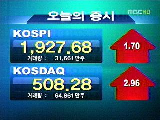 코스피 사흘 만에 반등192768p 마감