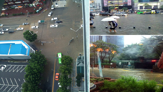 "강남역 상습침수, 삼성전자 사옥 설계특혜 때문"