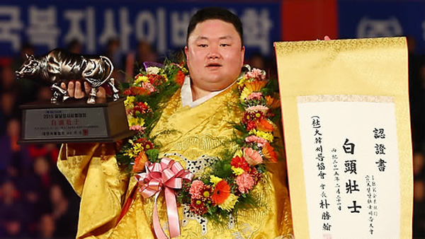 씨름 대기만성 장성복 설날씨름 백두급 2연패