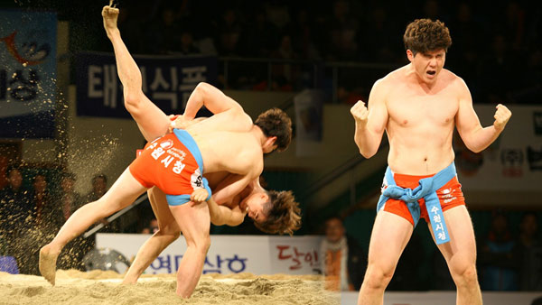 설날씨름 임태혁 2년 연속 금강장사 꽃가마