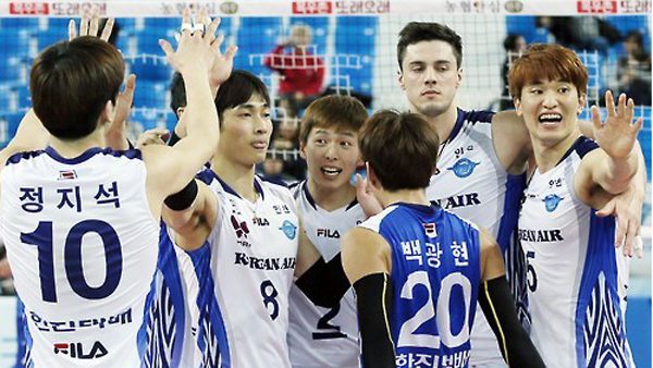 프로배구 대한항공 한국전력에 역전승 준PO 진출