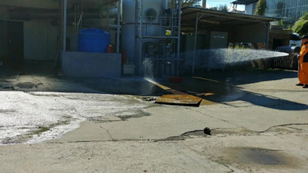 군위공단 업체서 폐황산 화합물 100 유출