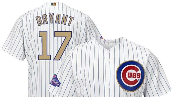 MLB 유니폼 판매순위 1위 브라이언트15위 중 4명이 컵스 선수