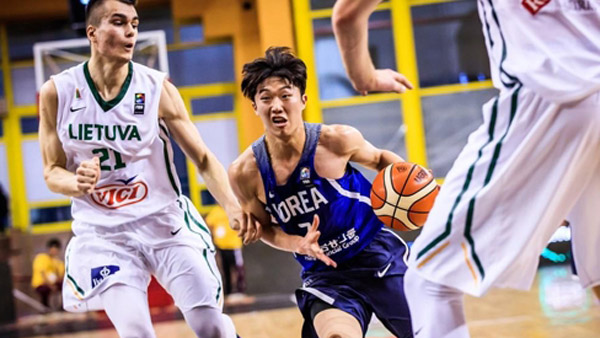 한국 U19 농구월드컵 16강에서 리투아니아에 패배