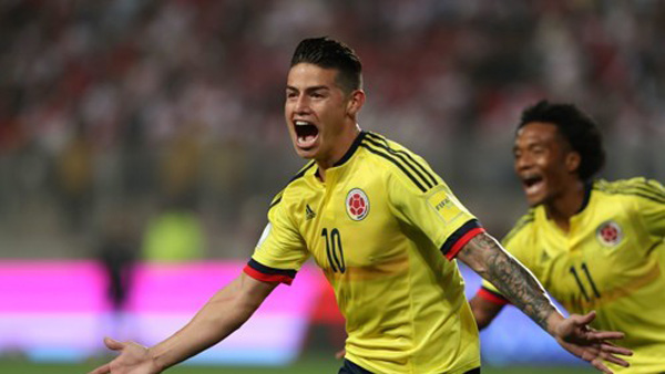 콜롬비아 축구대표팀 하메스 포함막강 전력으로 한국 온다