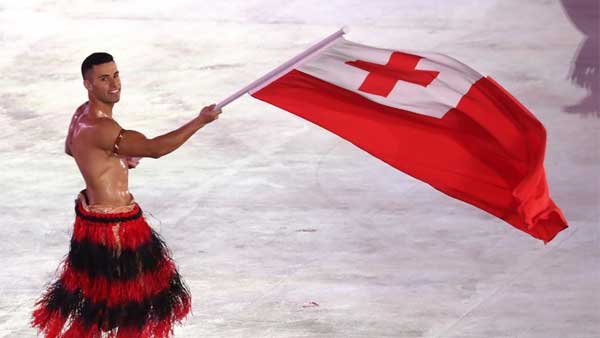 평창 통가 근육맨 SNS에 "사이클론 피해 본 통가에 온정을"