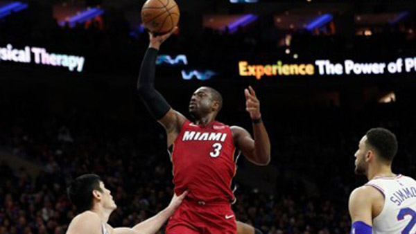 NBA 마이애미, 웨이드 앞세워 필라델피아 격파…1승1패 동률