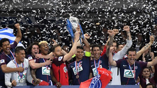 PSG 3부리그팀 꺾고 프랑스컵 우승트레블 달성