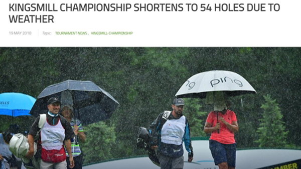 LPGA 투어 킹스밀 챔피언십 폭우에 54홀로 축소 