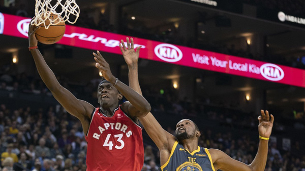 토론토 NBA 동서부 콘퍼런스 1위 대결서 골든스테이트 완파