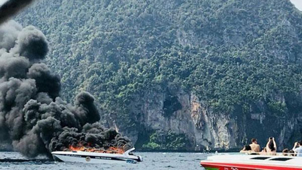 태국 피피섬 인근서 쾌속정 폭발중국인 관광객 등 16명 부상