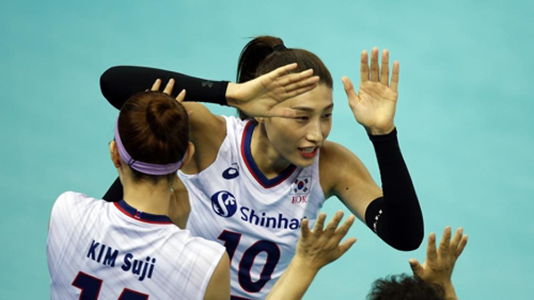 '김연경 15점' 여자배구, 올림픽 예선서 멕시코에 셧아웃승