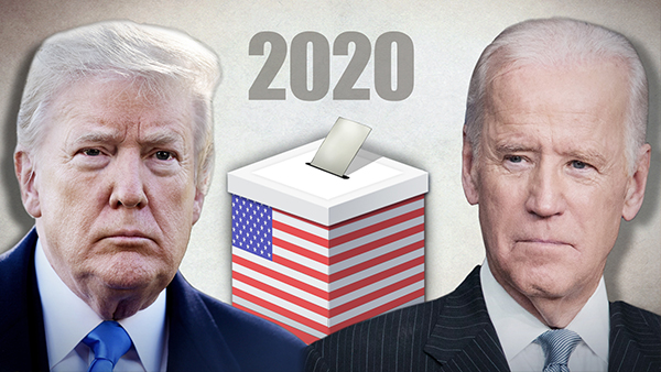  트럼프 신체접촉 논란 바이든 조롱