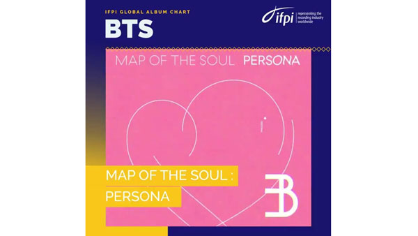 BTS '페르소나' 앨범, 국제음반산업협회 '2019 글로벌 앨범' 3위 