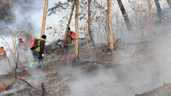 춘천 재발화 산불 10시간 만에 진화 완료