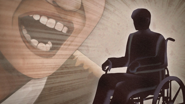 지적장애인에게 