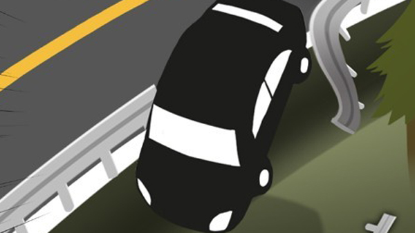 강원 삼척서 택시가 주차장 난간 뚫고 추락…1명 사망·1명 부상