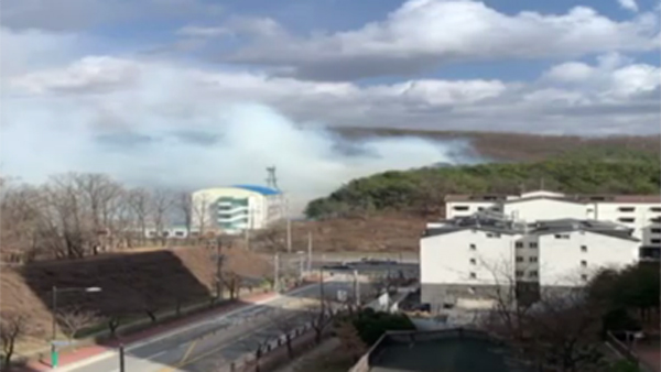 경기도 구리시 아차산 산불…큰 불길 잡혀
