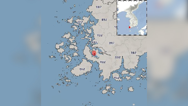 전남 해남 서북서쪽서 규모 2.4 지진…이틀 만에 또 발생