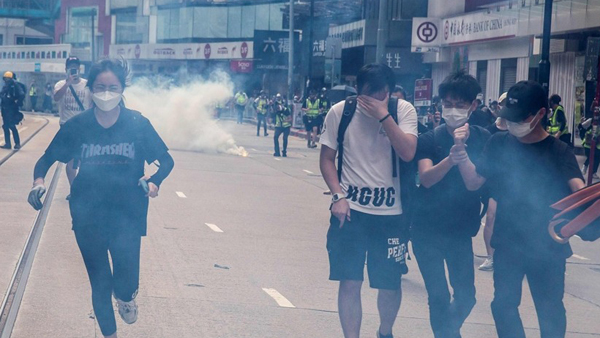 "홍콩보안법 반대" 홍대입구서 홍콩시위 지지 집회 열려  
