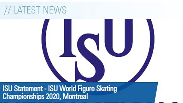 국제빙상경기연맹, 코로나19 여파로 피겨 세계선수권대회 전격 취소