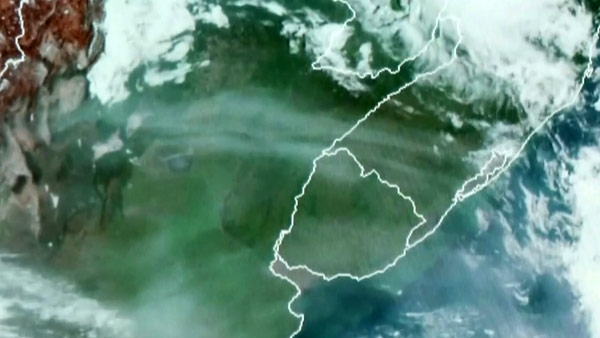 호주 산불 연기, 지구 반 바퀴 돌아 칠레·아르헨까지 도달