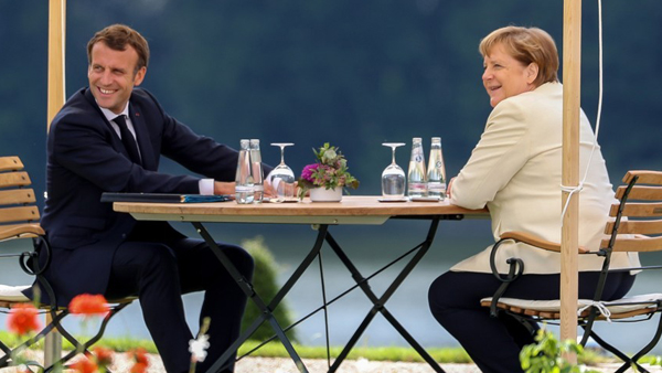 메르켈·마크롱, 베를린서 'EU 회복기금' 조성 촉구