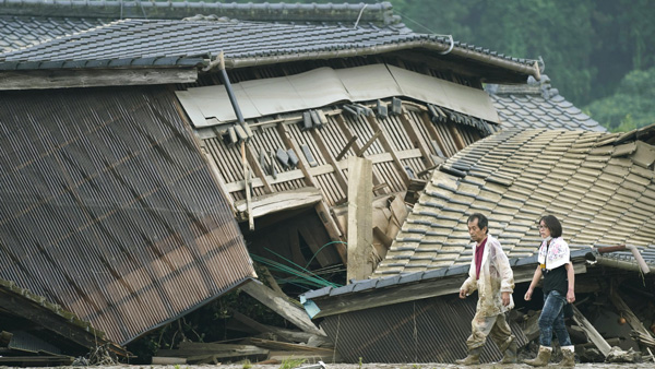 일본 구마모토현 폭우 인명피해 46명으로 늘어