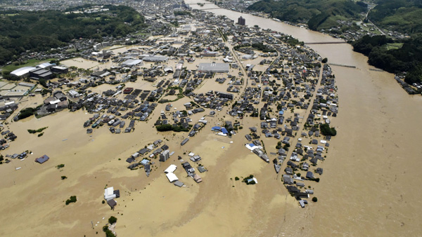 일본 규슈 폭우로 사망·실종 60명 육박…57만명 대피 지시