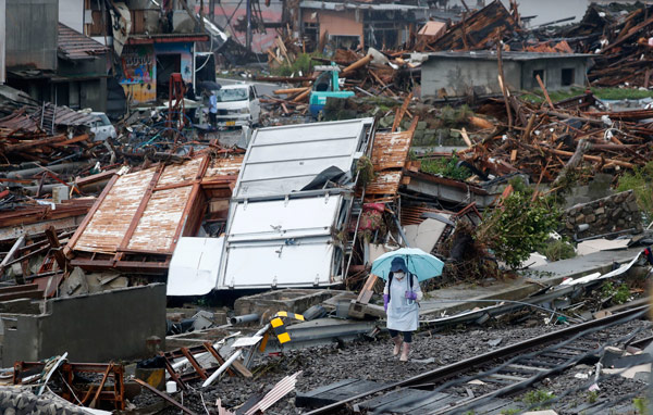 일본 폭우 사망 69명·실종 13명…101개 하천 범람