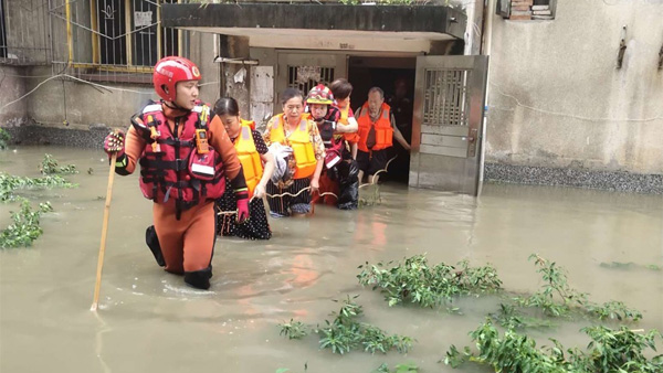 중국 또 비…장강 상류에 4호 홍수 발생