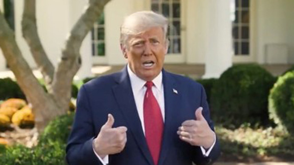 "트럼프 대통령, 주말부터 공식 석상 참석 가능"