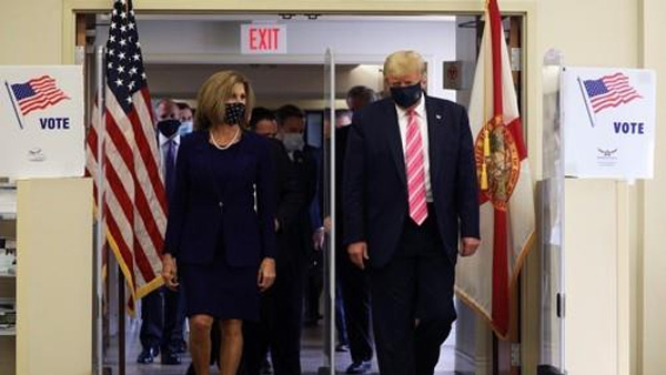 트럼프, '경합주' 플로리다 사전투표…"트럼프라는 사내 찍었다"