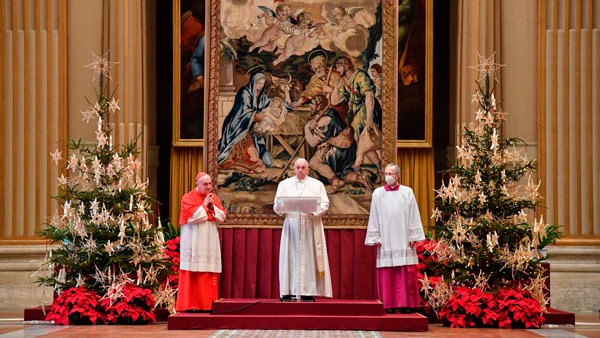 코로나19 속 교황의 성탄 메시지…"인류 모두에게 백신을"