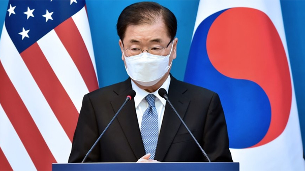 한미 2+2 회견 "북핵문제 시급…쿼드 참여 논의 안해"