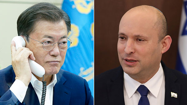 문 대통령, 이스라엘 총리와 통화…코로나19 백신 협력 방안 논의
