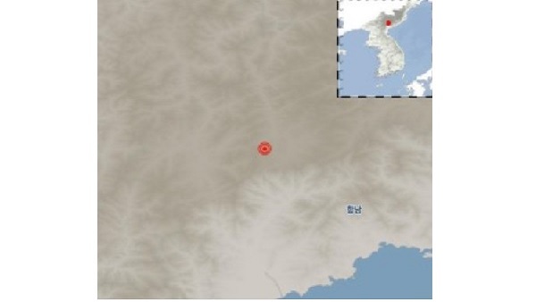북한 함경남도 장진 동북동쪽서 규모 2.2 지진 