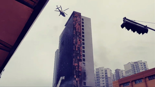 남양주 오피스텔 공사장 화재…1명 사망·17명 부상