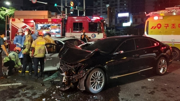 인천 만수동 교차로에서 3중 교통사고…7명 부상