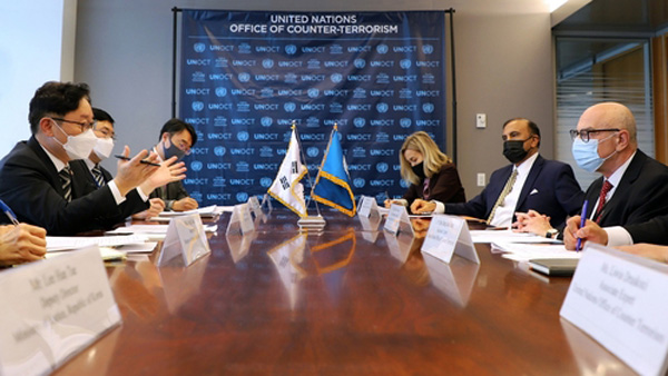 박범계 장관, 유엔 대테러실과 역량 강화 협력 논의