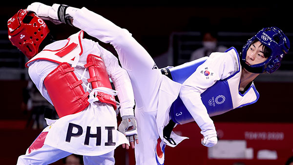 장준, 남자 태권도 58㎏급 동메달…한국 태권도 첫 메달