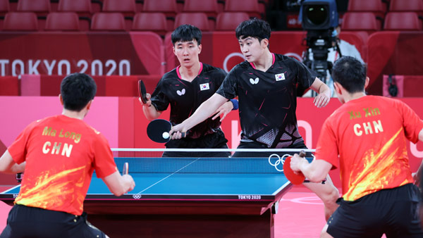 남자탁구, 동메달결정전 진출